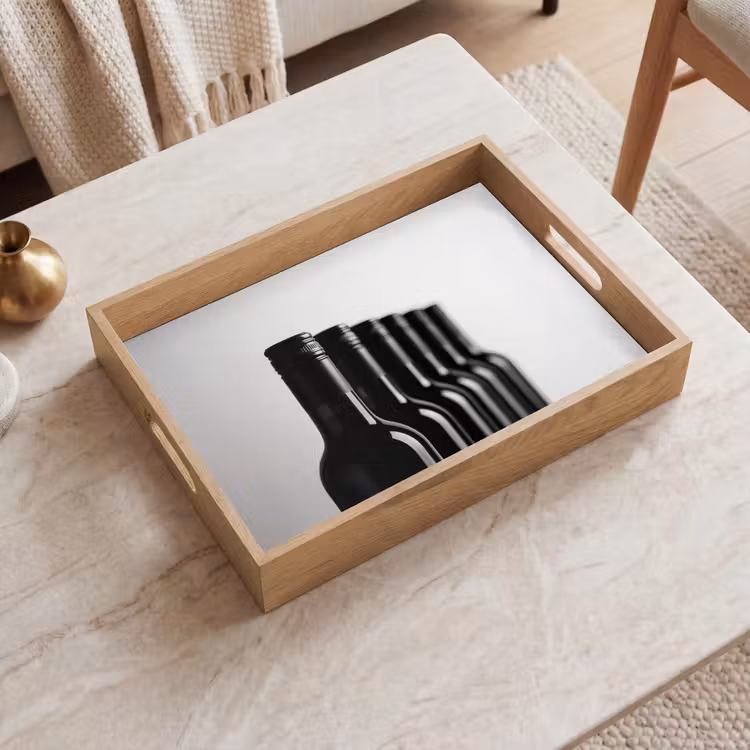 Dienblad - Wijnflessen - Zwart - Minimalistisch — 2