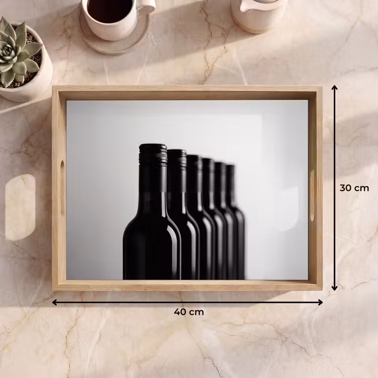 Dienblad - Wijnflessen - Zwart - Minimalistisch — 9