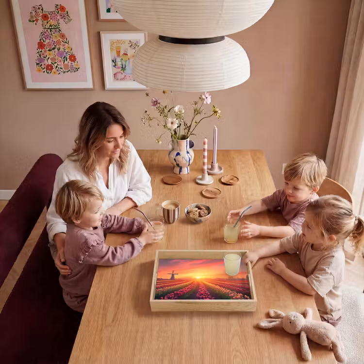 Dienblad - Windmolen - Zonsondergang - Landschap — 7