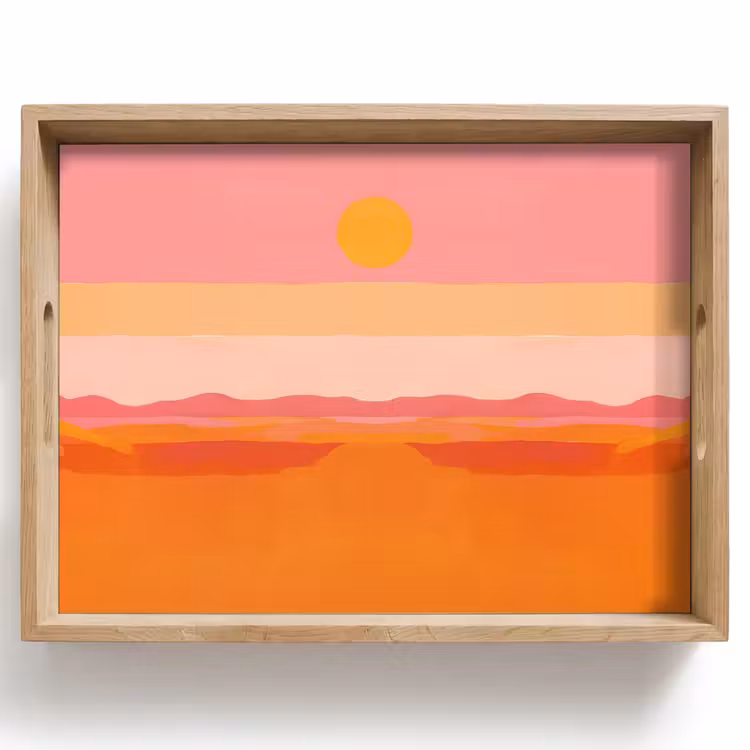 Dienblad - Zon - Abstract - Landschap - Oranje — 1