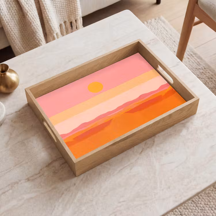 Dienblad - Zon - Abstract - Landschap - Oranje — 2