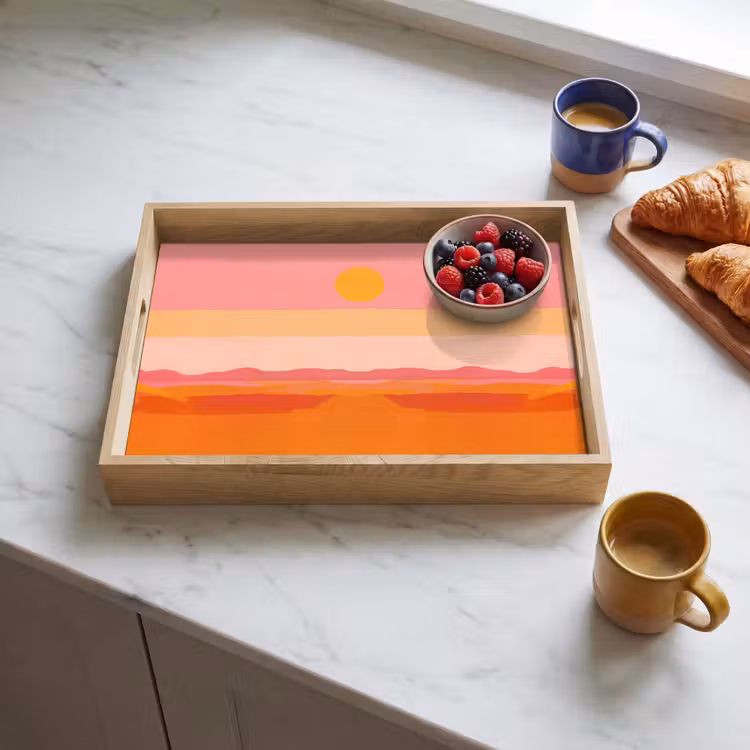 Dienblad - Zon - Abstract - Landschap - Oranje — 4