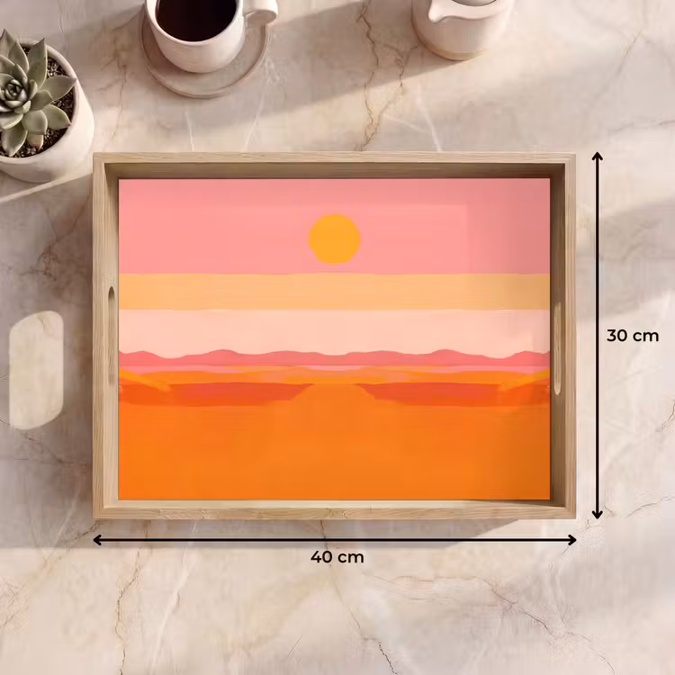 Dienblad - Zon - Abstract - Landschap - Oranje — 9