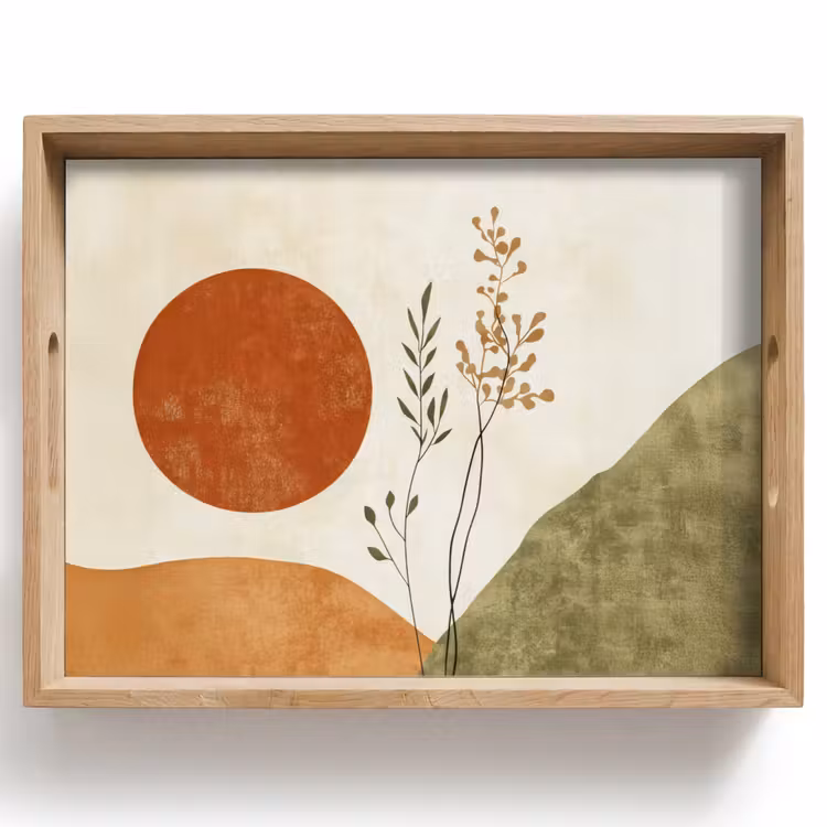 Dienblad - Zon - Abstract - Takken - Oranje — 1