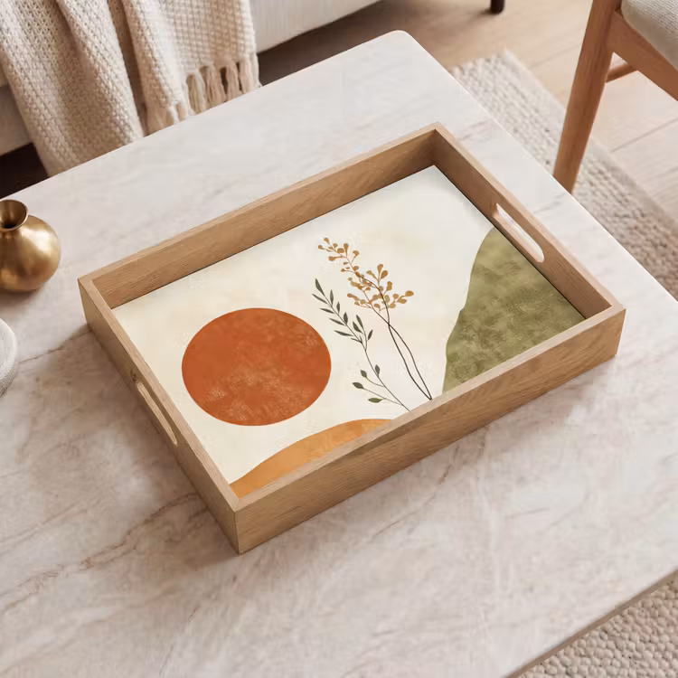 Dienblad - Zon - Abstract - Takken - Oranje — 2
