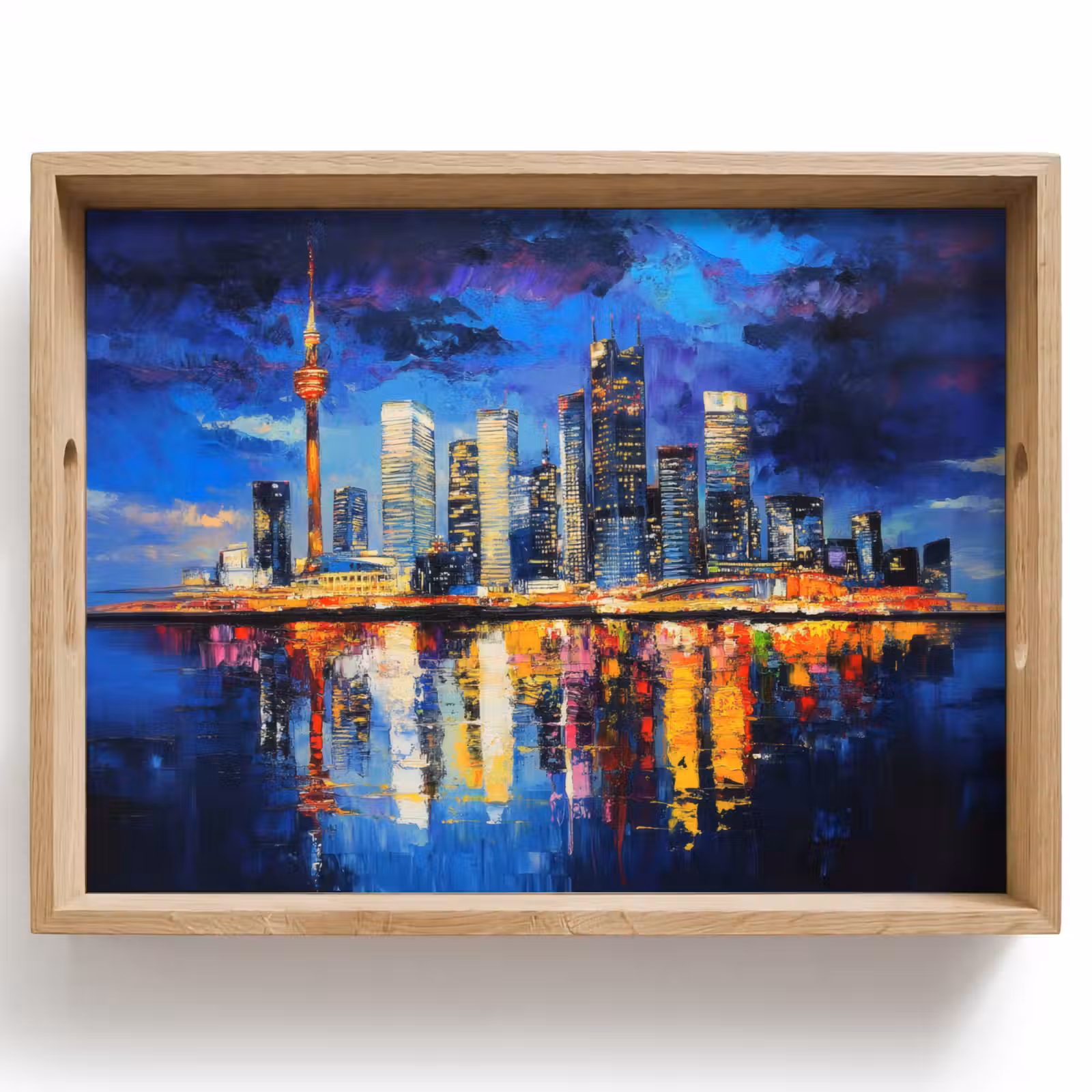 Dienblad - Skyline Toronto - Modern - Stadslicht - Blauw — 1
