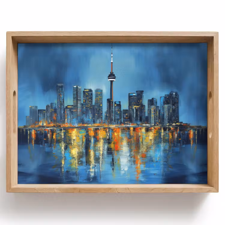 Dienblad - Skyline Toronto - Water - Stadslichten - Toren — 1