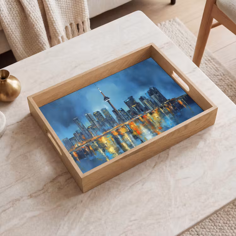 Dienblad - Skyline Toronto - Water - Stadslichten - Toren — 2