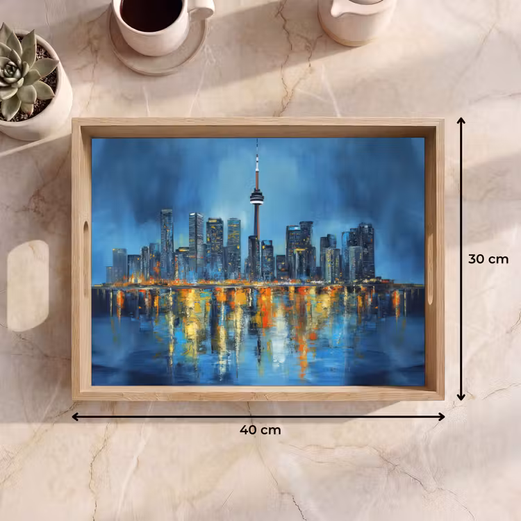 Dienblad - Skyline Toronto - Water - Stadslichten - Toren — 9