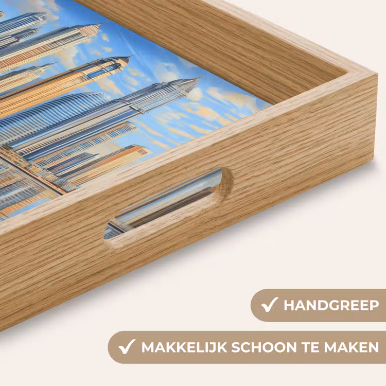 Dienblad - Skyline - Wolkenkrabbers - Water - Blauw — 5