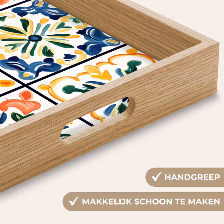 Dienblad - Spaans - Tegels - Keramiek - Bloemen — 5