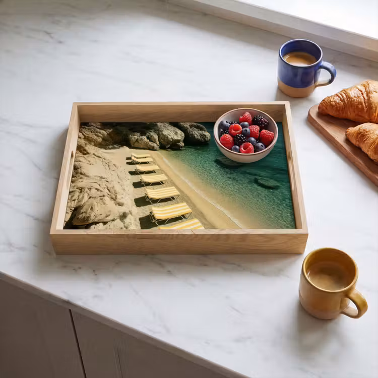 Dienblad - Strandbedden - Zee - Stenen - Baai — 4