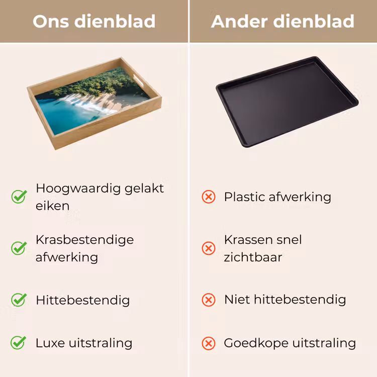 Dienblad - Tropisch - Strand - Water - Palmbomen — 3