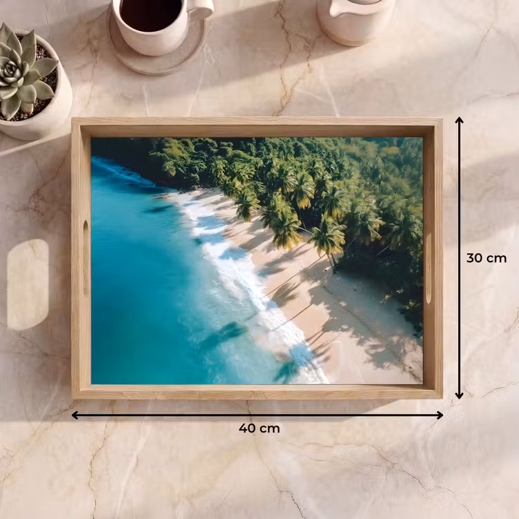 Dienblad - Tropisch - Strand - Water - Palmbomen — 9