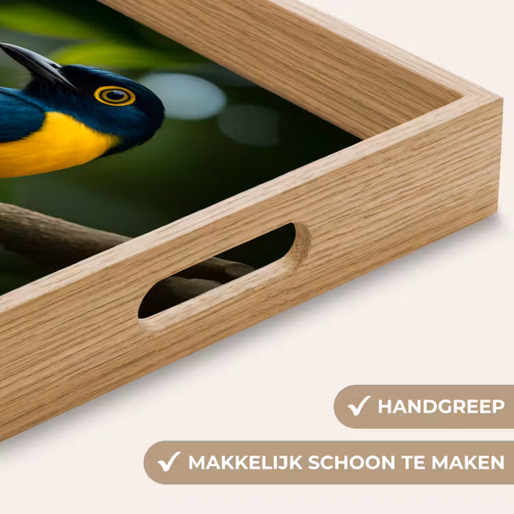 Dienblad - Vogel - Tak - Geel - Bladeren — 5