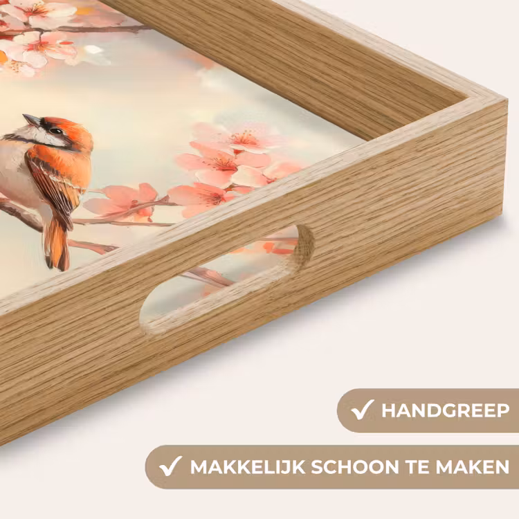 Dienblad - Vogels - Romantic - Bloesemtak — 5