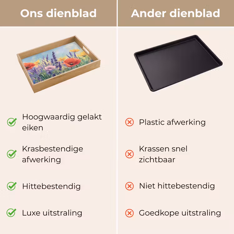 Dienblad - Weide - Bloemen - Kleurrijk — 3