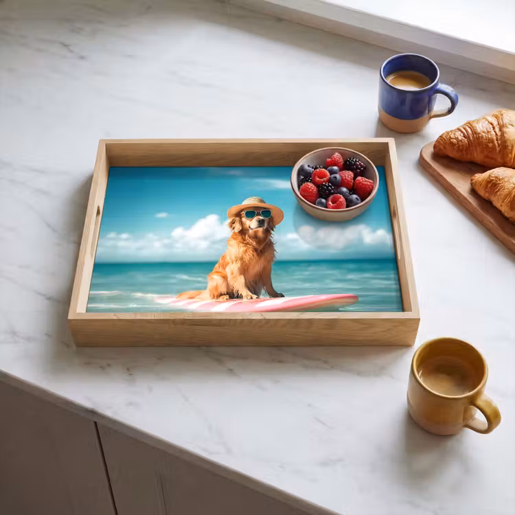 Dienblad - Zeewater - Hond - Golden retriever - Zonnebril — 4