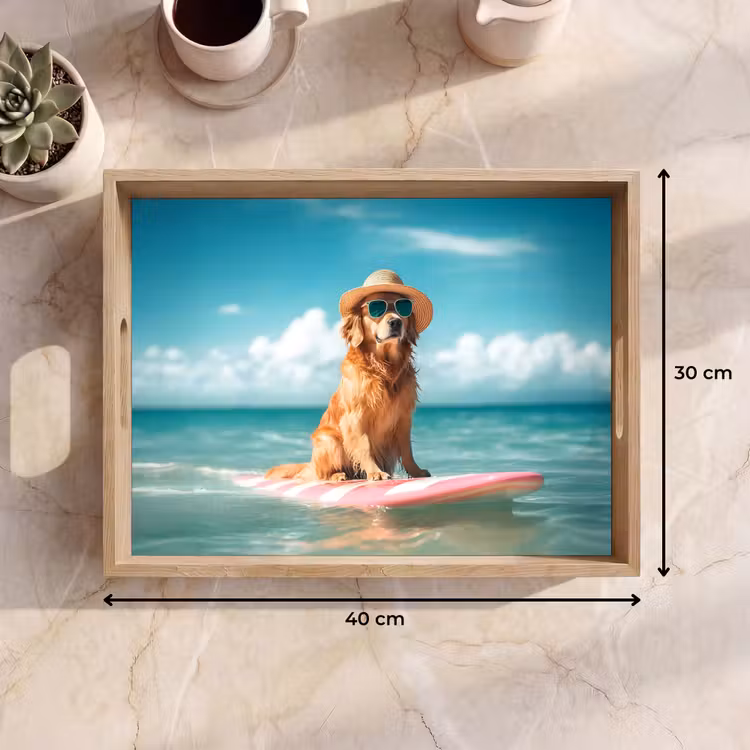 Dienblad - Zeewater - Hond - Golden retriever - Zonnebril — 9