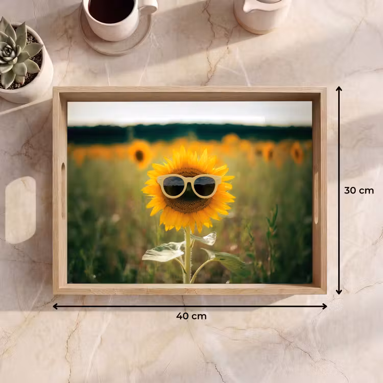 Dienblad - Zonnebloem - Veld - Zonnebril — 9