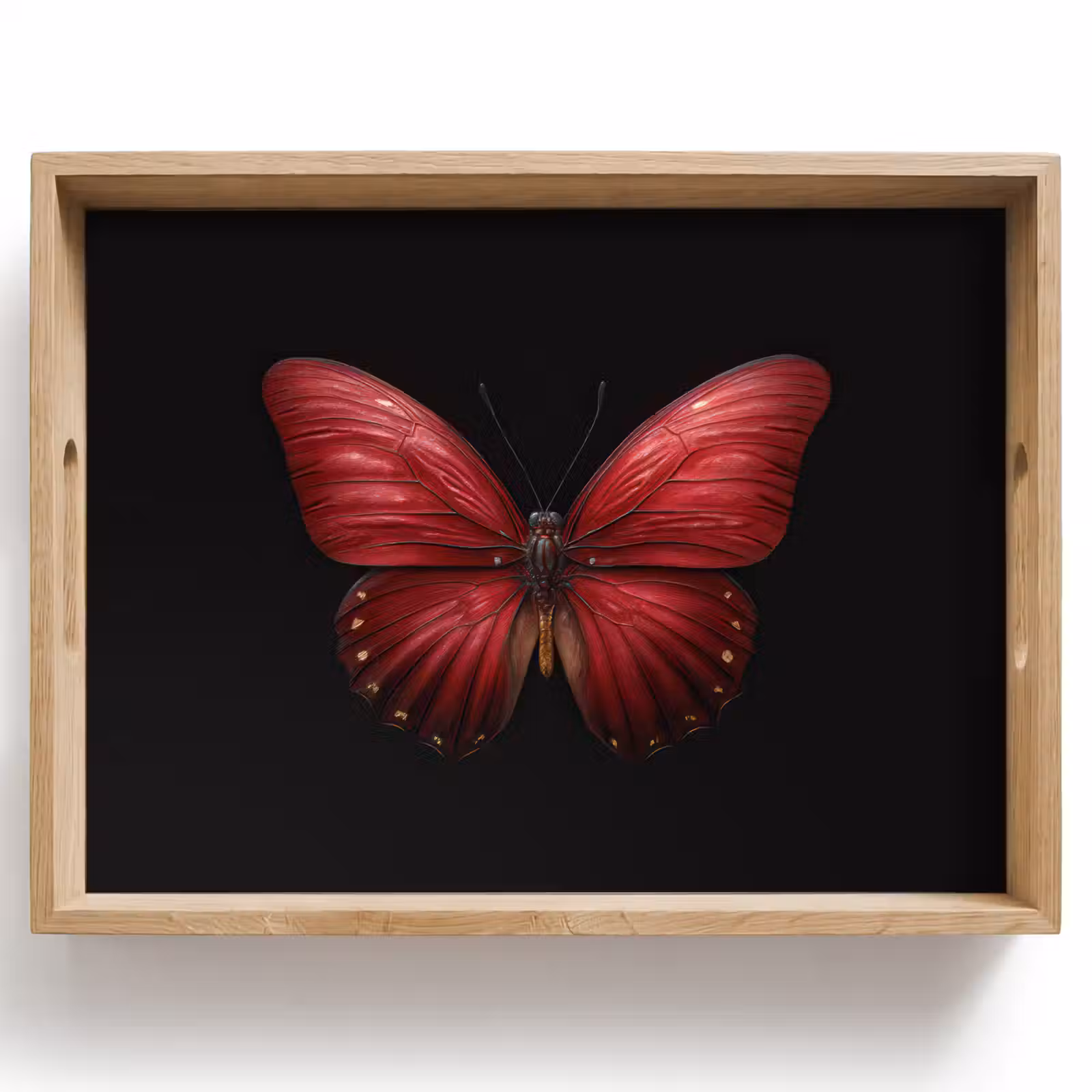 Dienblad - Vlinder - Rood - Minimalistisch — 1