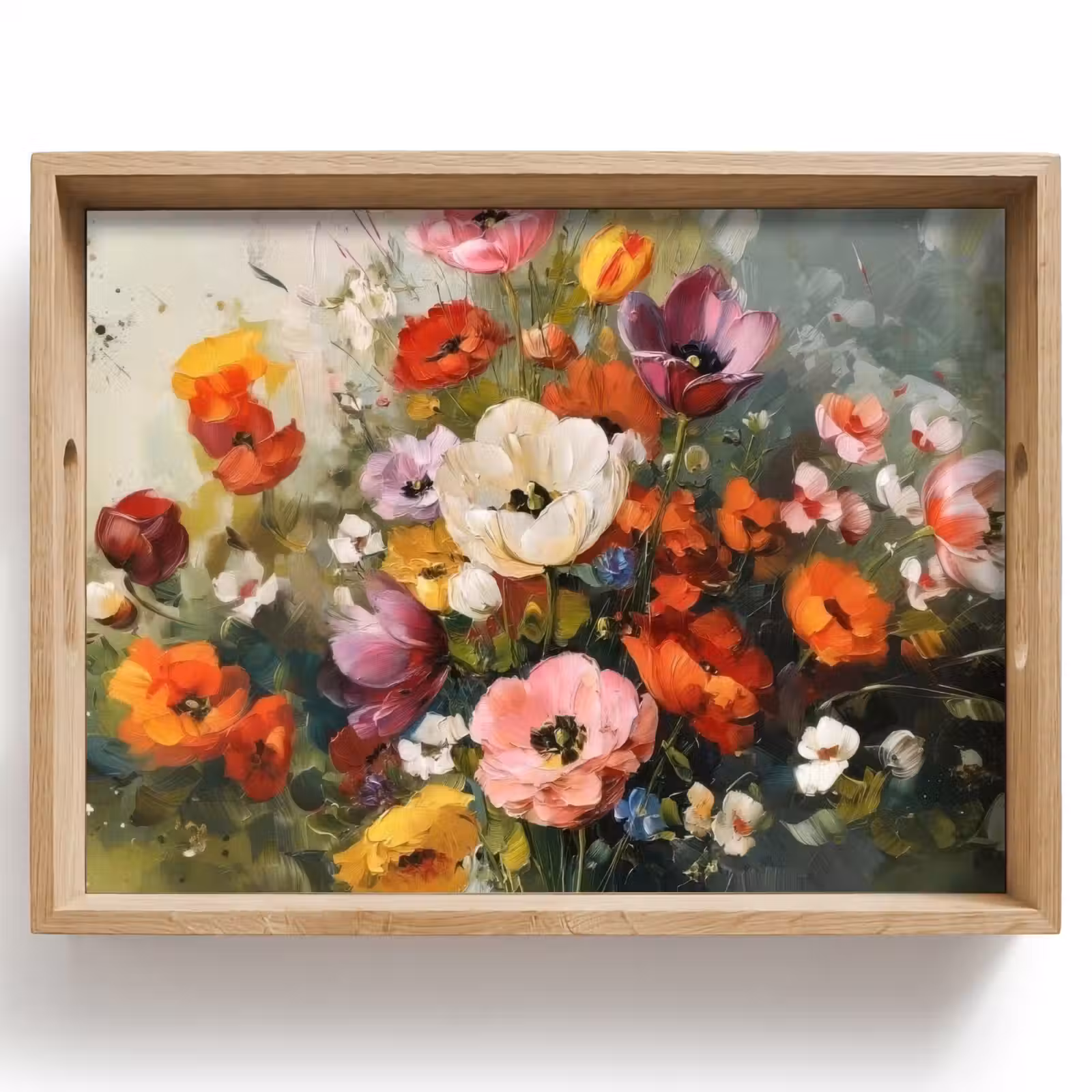 Dienblad - Vrolijk boeket - Dynamisch - Subtiele kleurspatten — 1