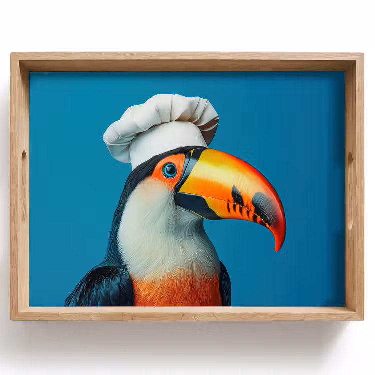 Dienblad - Toekan - Papegaai - Vogel - Koksmuts — 1