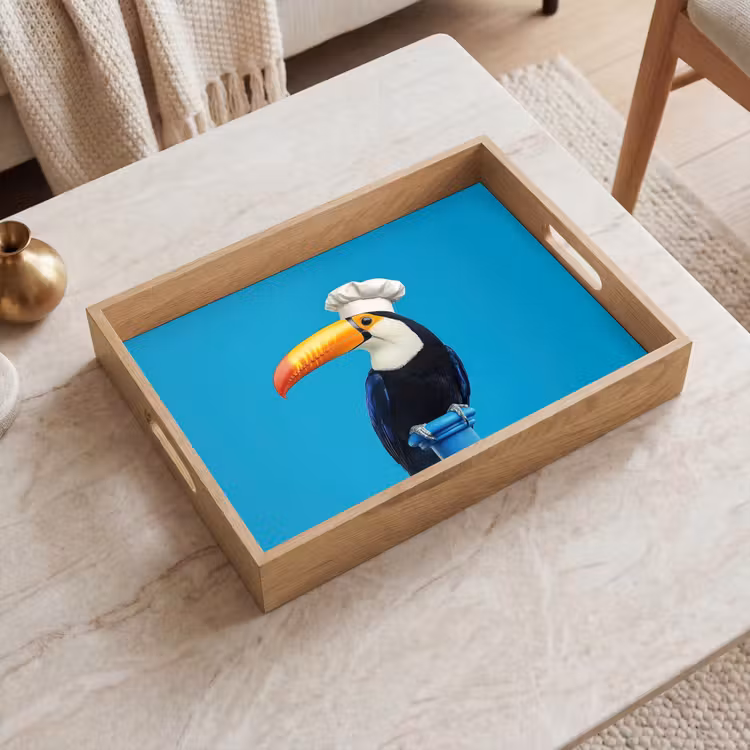 Dienblad - Tucan - Sokkel - Vogel - Koksmuts — 2
