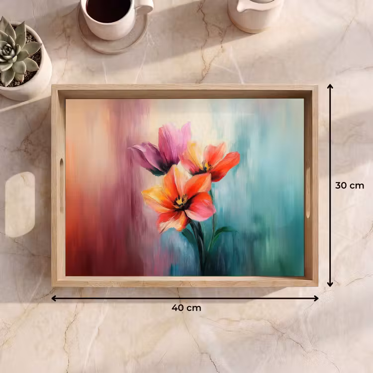 Dienblad - Tulpen - Lichtreflecties - Kleurverloop — 9