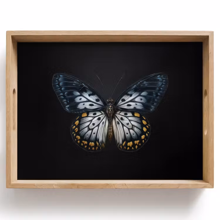 Dienblad - Vlinder - Monochroom - Balans — 1
