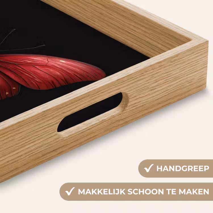 Dienblad - Vlinder - Rood - Minimalistisch — 5