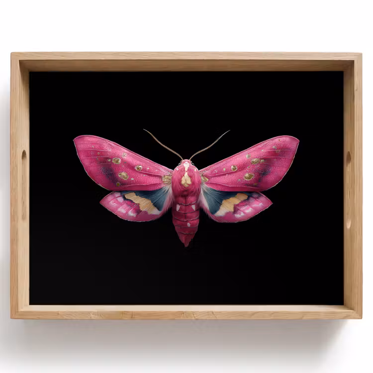 Dienblad - Vlinder - Roze - Nachtvlinder — 1