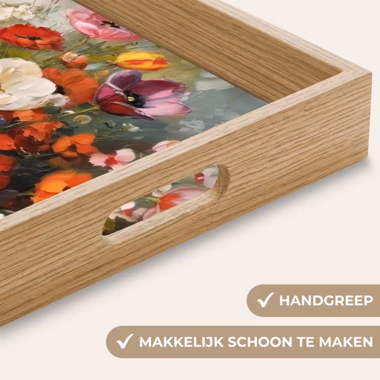 Dienblad - Vrolijk boeket - Dynamisch - Subtiele kleurspatten — 5