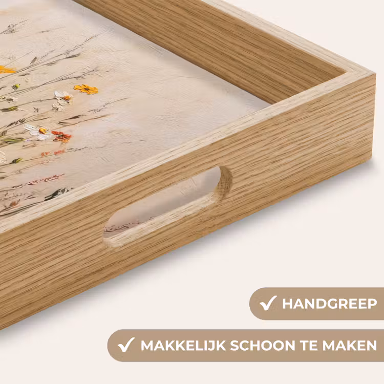 Dienblad - Wilde bloemen - Penseelstreken - Rustgevend — 5