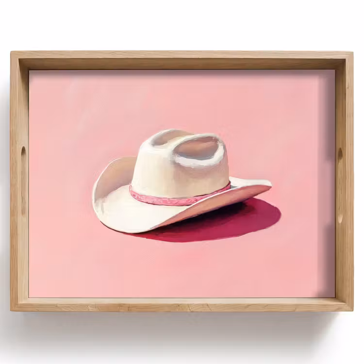 Dienblad - Zomers - Hoed - Roze — 1