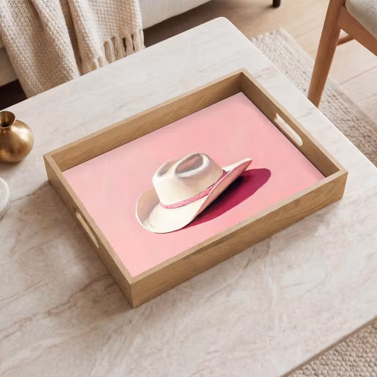 Dienblad - Zomers - Hoed - Roze — 2