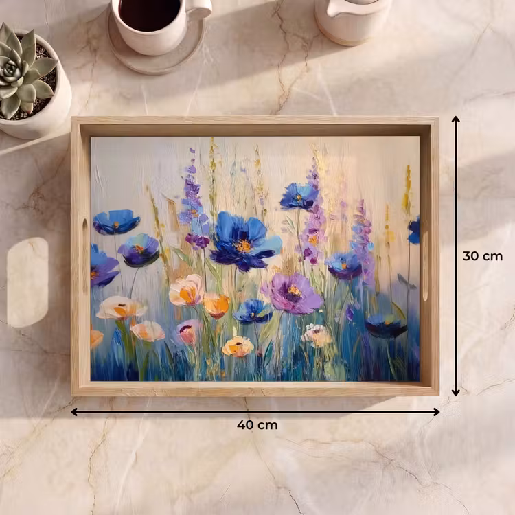 Dienblad - Zomers - Wilde bloemen - Penseelstreken — 9