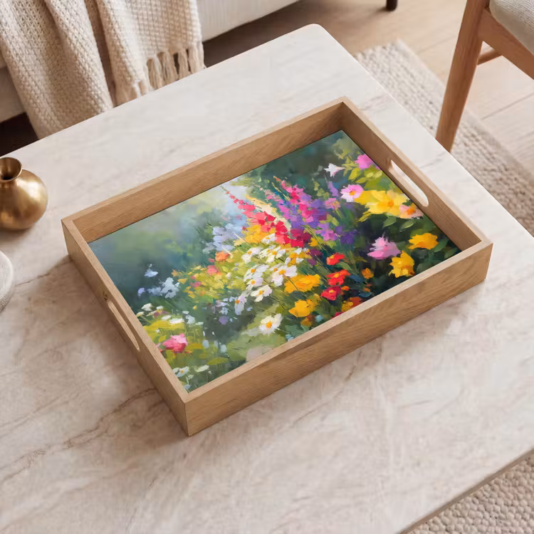 Dienblad - Zomertuin - Sfeervol - Bloemen — 2