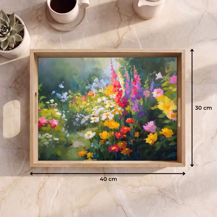 Dienblad - Zomertuin - Sfeervol - Bloemen — 9