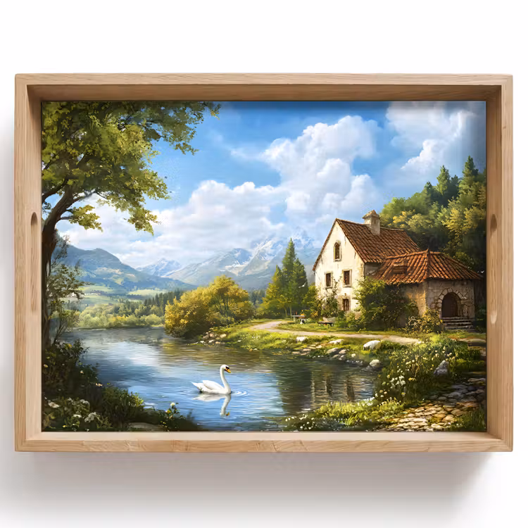 Dienblad - Zwaan - Bomen - Rust — 1