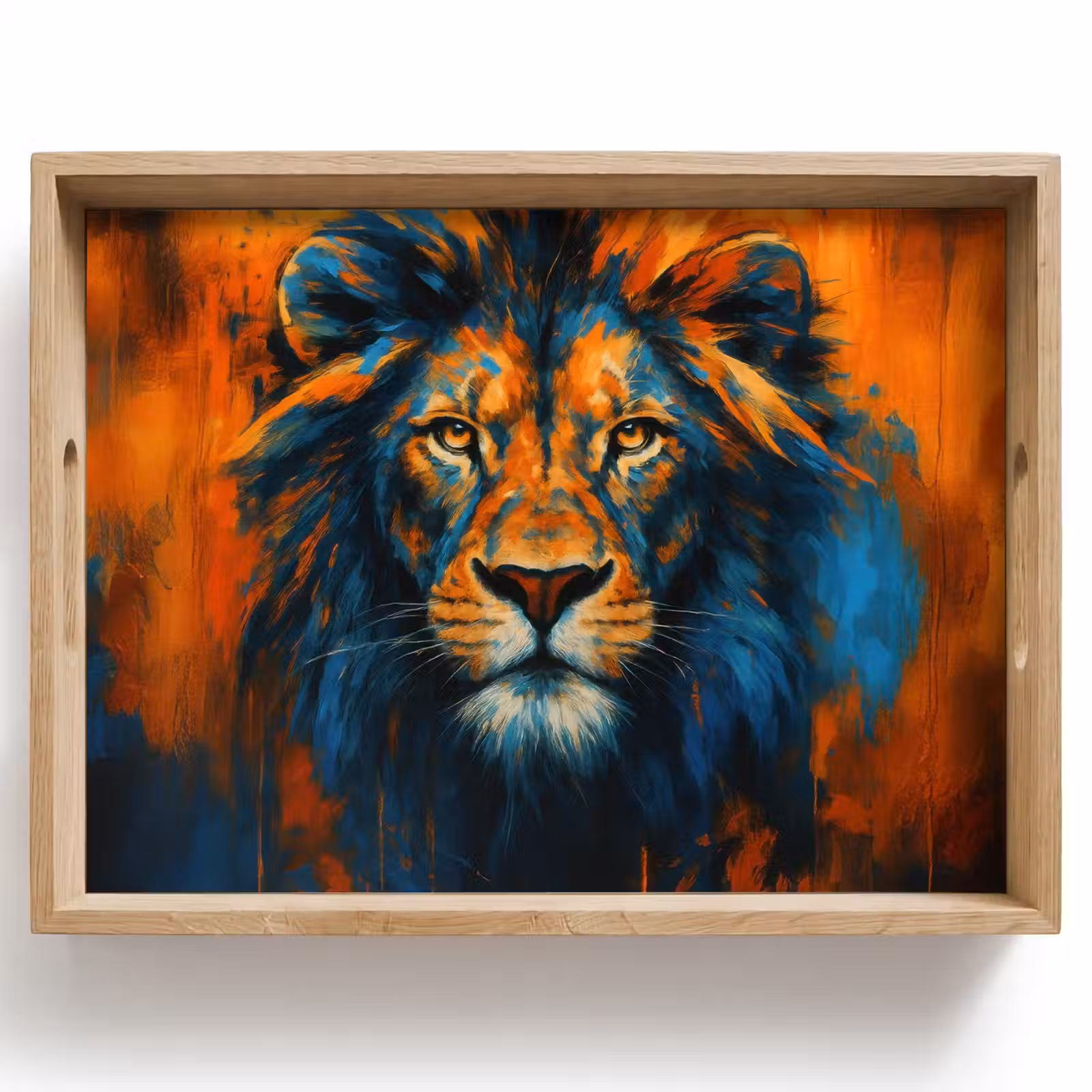 Dienblad - Schilderij - Leeuwenkop - Oranje — 1