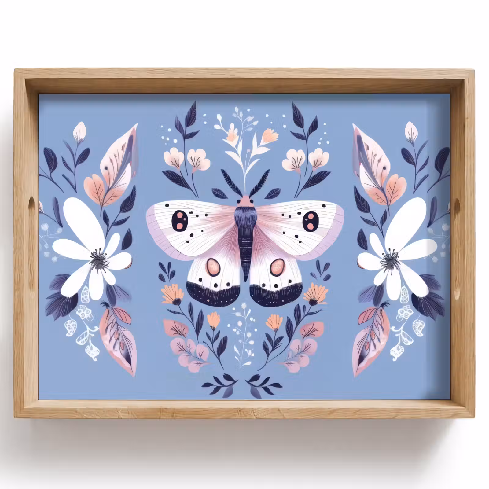 Dienblad - Vlinder - Vleugels - Stippen - Bloemen — 1