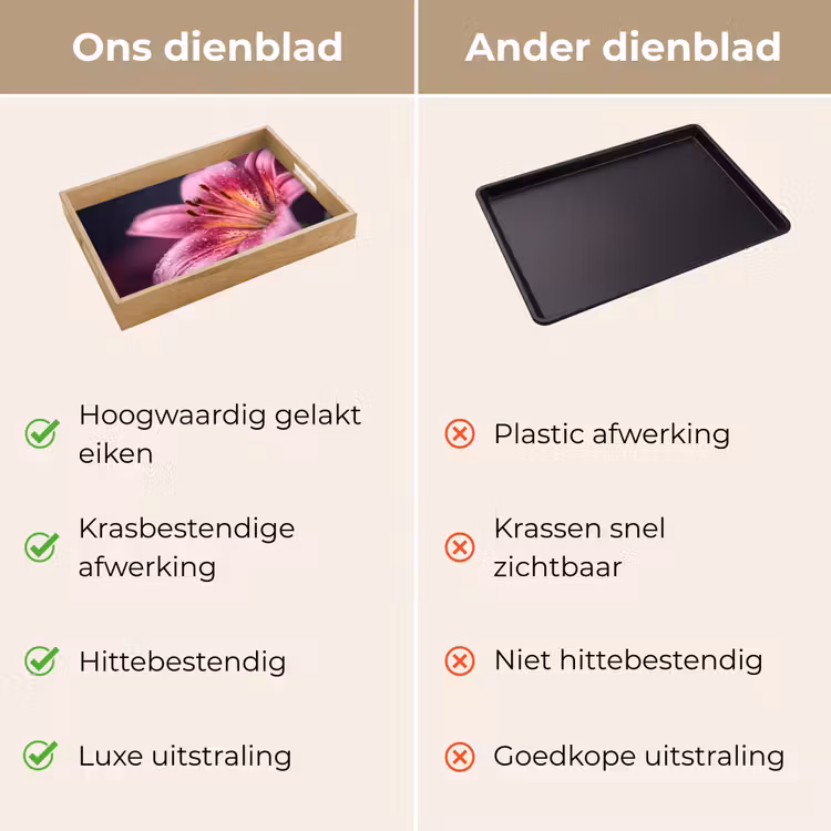 Dienblad - Roze - lelie - Dauwdruppels — 3