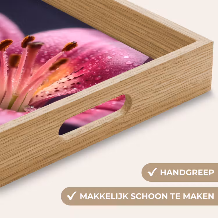 Dienblad - Roze - lelie - Dauwdruppels — 5