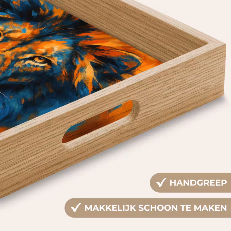 Dienblad - Schilderij - Leeuwenkop - Oranje — 5