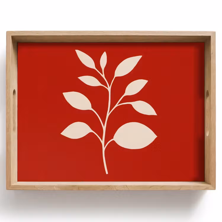 Dienblad - Silhouet - Bladeren - Tak — 1