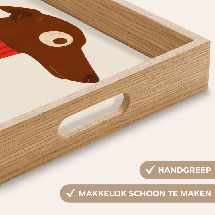 Dienblad - Silhouet - Hond - Trui - Rood — 5