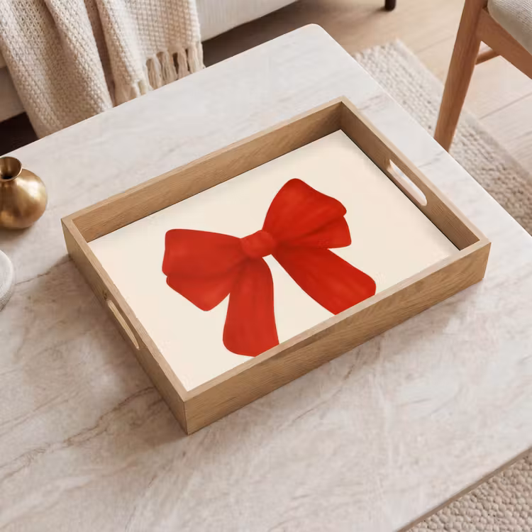 Dienblad - Strik - Symmetrisch - Rood - Lint — 2