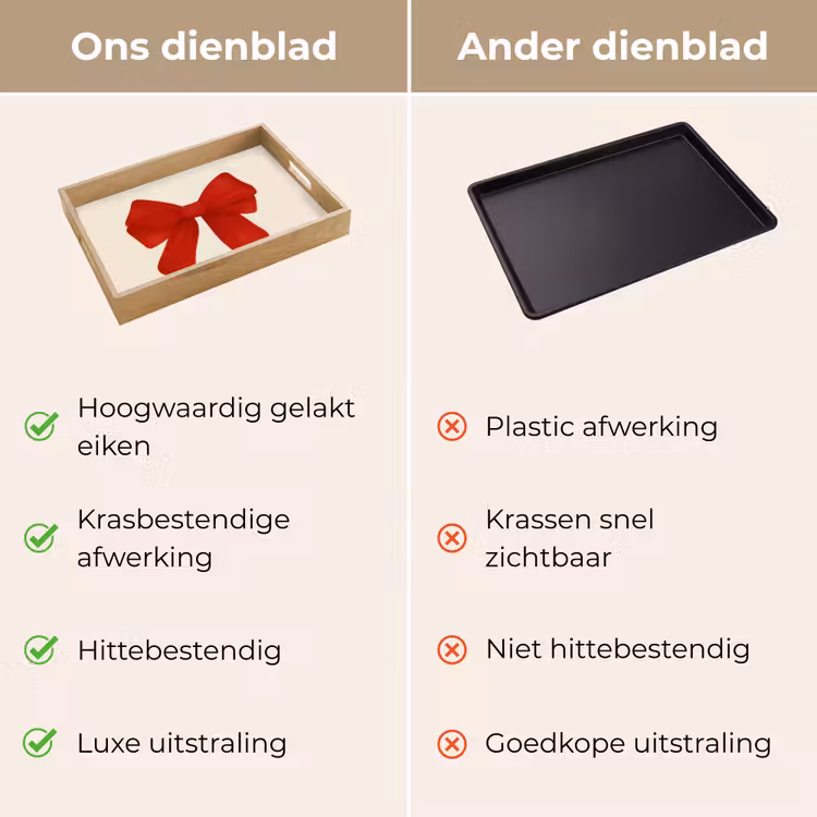 Dienblad - Strik - Symmetrisch - Rood - Lint — 3