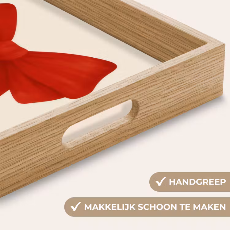 Dienblad - Strik - Symmetrisch - Rood - Lint — 5